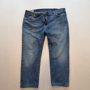 Ralph Lauren Selvedge Jeans Mens 42B Blue Cotton Denim Hampton Straight Red Line